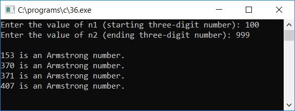 C Program to Check the Armstrong Number