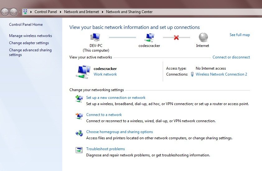 wifi hotspot created connect two computers