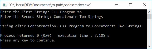string concatenation using pointer c++