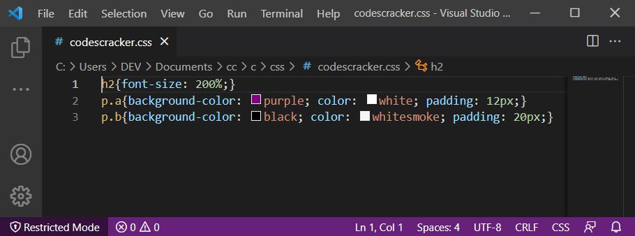 where to write css in html