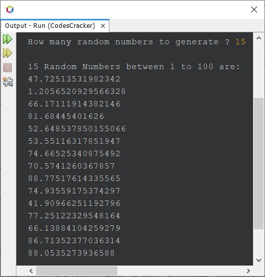 generate random numbers between 1 to 100 java