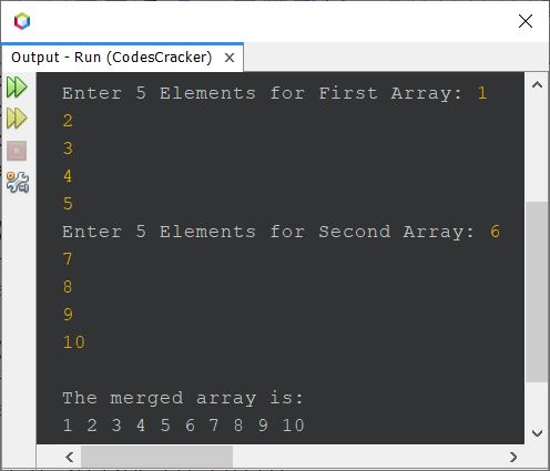 java merge two arrays