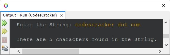 java program count number of repeatec characters in string