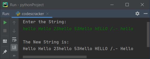 python capitalize all words in string